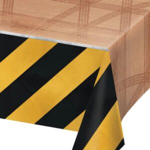 Big Dig Construction Plastic Tablecover 54"x102"