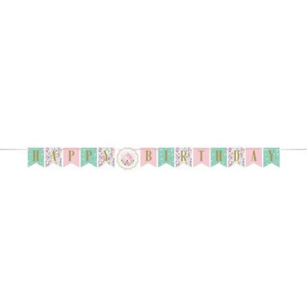 Floral Tea Party Tea Party Pennant Banner