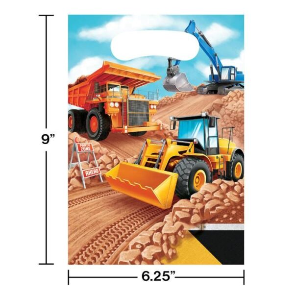 Big Dig Construction Favor Bags 8CT