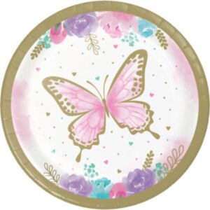 Butterfly Shimmer 7" Plates 8CT