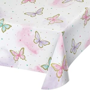 Butterfly Shimmer Plastic Tablecover 54"x104"