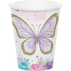 Butterfly Shimmer 9oz Cups 8CT