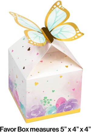 Butterfly Shimmer Favor Boxes 8CT