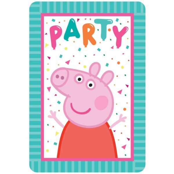 Peppa Pig Confetti Postcard Invitations 8CT
