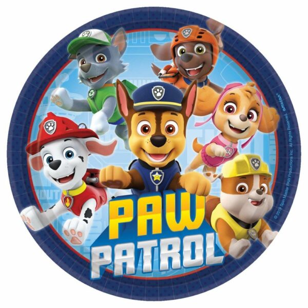 Paw Patrol Adventures 7" Round Plates 8CT