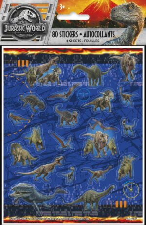 Jurassic World 2 Sticker Sheet 80CT