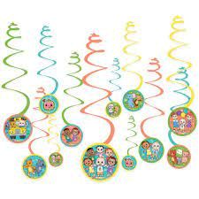 Cocomelon Hanging Swirl Decoration 6CT