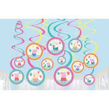 Peppa Pig Hanging Spiral Decoration 12CT