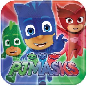 PJ Masks 7" Square Plates 8CT