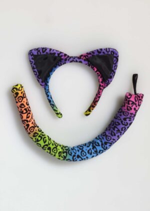 Rainbow Leopard Ears/tail