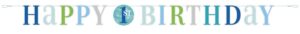 1st Birthday Blue Dots Jointed Letter Banner