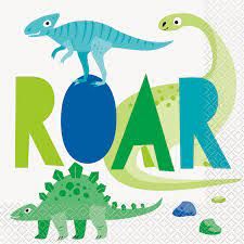 Blue & Green Dinosaur Luncheon Napkins 16CT