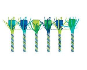 Blue & Green Dinosaur Party Blowouts 6CT