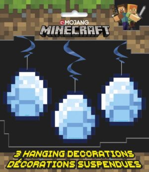 Minecraft Hanging Swirl Decorations 3CT