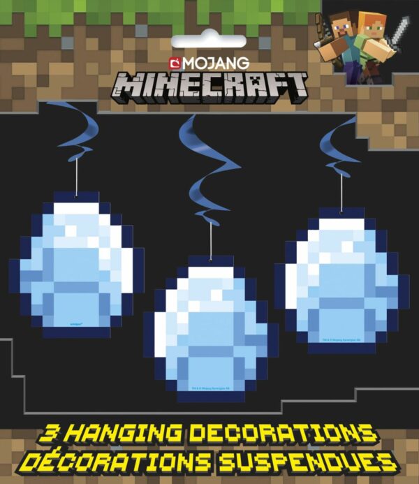 Minecraft Hanging Swirl Decorations 3CT