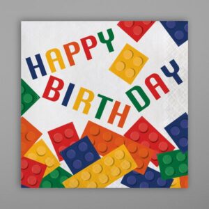 Block Party Luncheon Napkins 16CT Happy Birthday