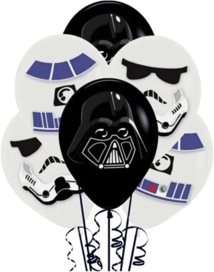 Star Wars Galaxy 12" Latex Balloons 6CT w/Paper Add Ons