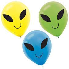 Blast Off Birthday  12" Latex Balloons 15CT