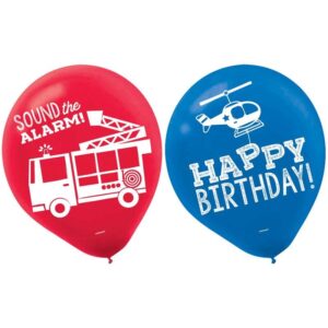 First Responders 12" Latex Balloons 6CT