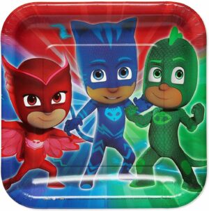PJ Masks Square 9" Plates 8CT
