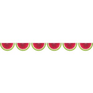 Watermelon Paper Fan Bunting Decoration 6FT