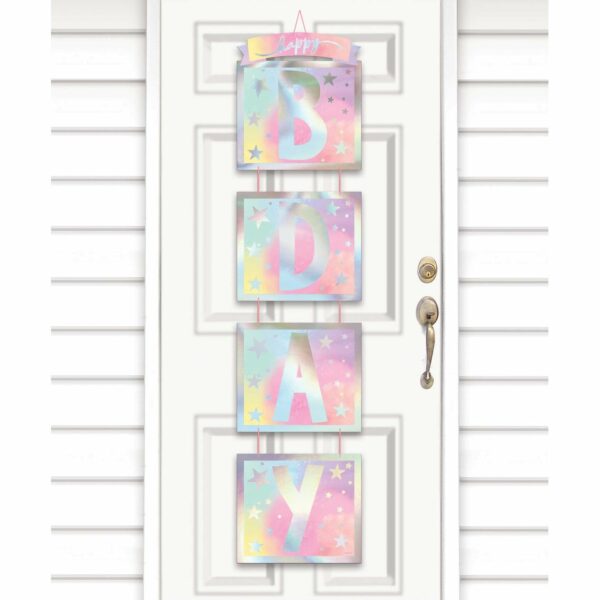 Luminous Birthday Vertical Hanging Door Sign