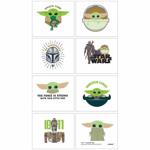 The Mandalorian Temporary Tattoos 8CT