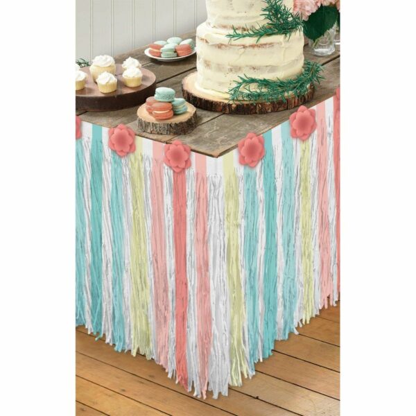 Free Spirit Paper Fringe Table Skirt 9'