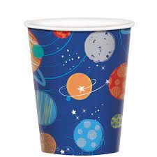 Blast Off Birthday 9oz Paper Cups 8CT