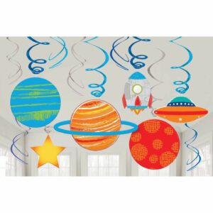 Blast Off Hanging Spiral Decoration 12CT