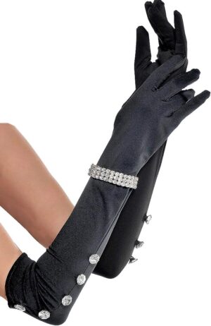 Satin Gloves W/Stones