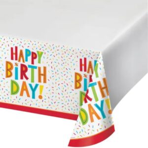 Birthday Fun Plastic Table Cover 48" X 88"