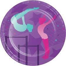 Gymnastics 7" Plates 8CT
