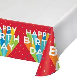 Birthday Bash Plastic Tablecover 54"x104"