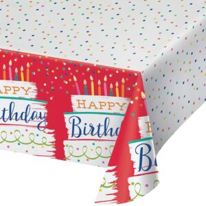 Festive Cake Plastic Tablecover 54"x104"