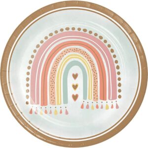 Boho Rainbow 9" Plate 8CT