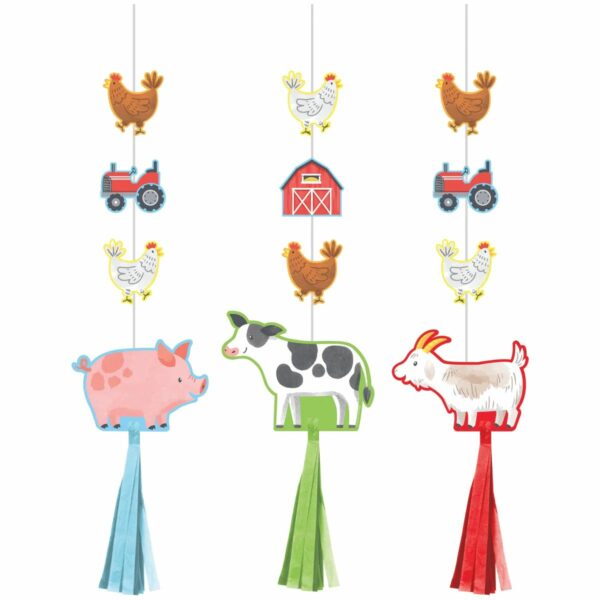 Farm Animals Cutout Hanging Cutout Decorations 3CT