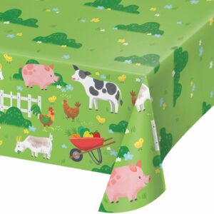 Farm Animal Plastic Tablecover 54"X102"