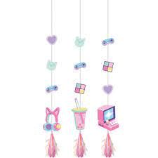 Digital Game Hanging Cutout Decorations 3CT