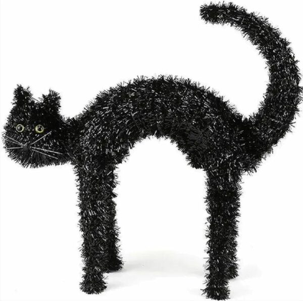 3D Tinsel Cat Decoration 17"