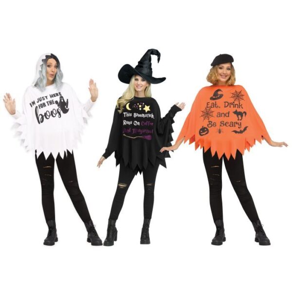 Party Poncho Assorted Adult