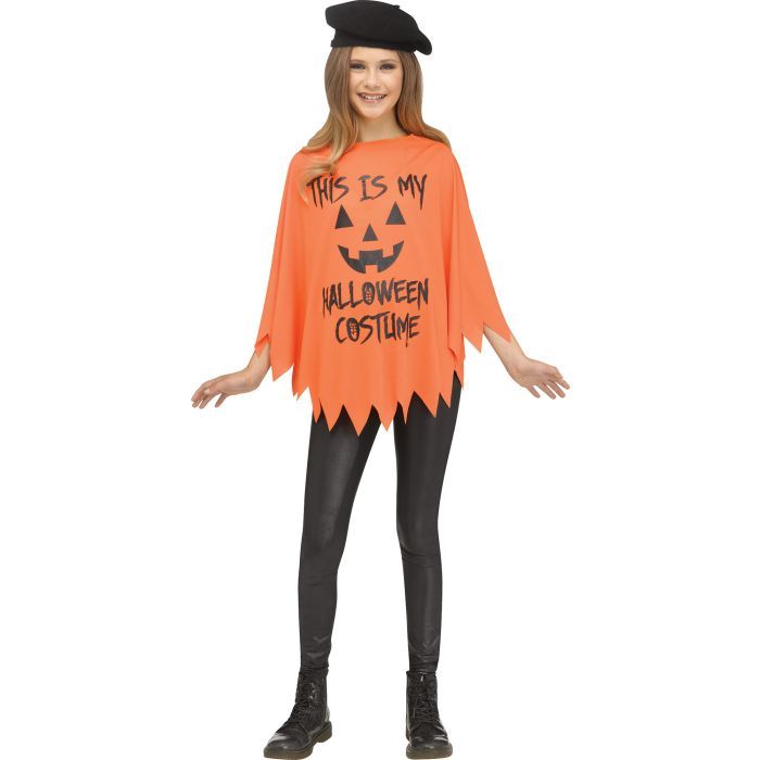 Pumpkin Poncho Child - Party WOW