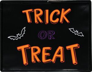 Trick Or Treat Neon Sign 8.5"x11"