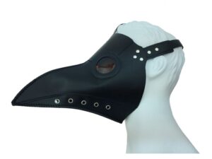 Plague Dr. Black & White Basic Leather Mask