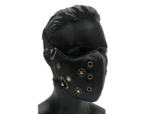 Punk Leather Motorcycle Biker Half Face Mask