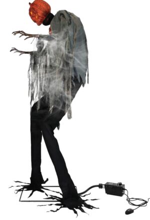 7' Scorched Scarecrow Animated Prop w/Fog Machine