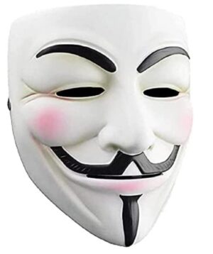 Vendetta White Face Mask W/pink Cheeks