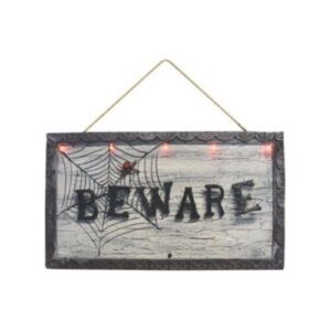 18" Animated Lightup Beware Sign