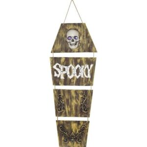 5' Spooky Skull Coffin