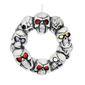 Skull Wreath W/Light